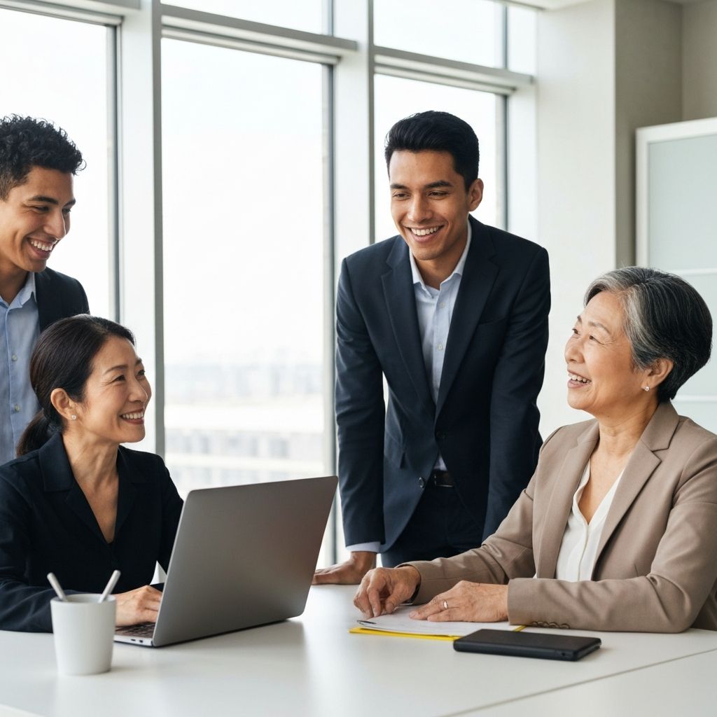 Equipe empresarial saudável